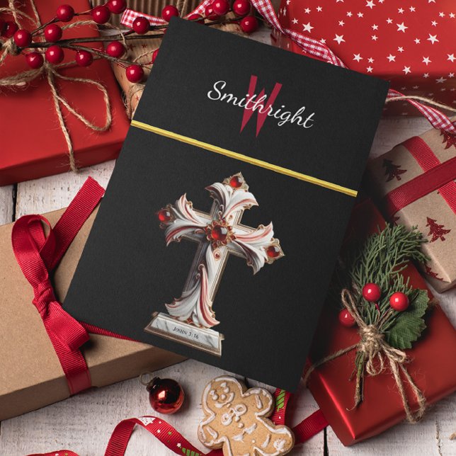 Carte Postale Hommage éthétique : Croix gravée sur noir (Créateur téléchargé)