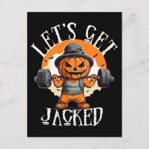 Carte Postale Homme Allons Nous Faire Pomper Citrouille Jack-O-L