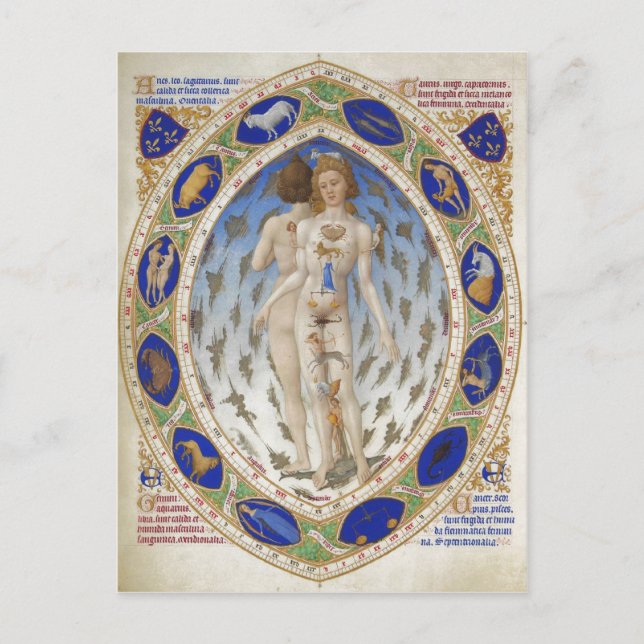Carte Postale Homme anatomique, Les Tr? s Riches Heures du duc d (Devant)