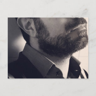 Carte Postale Homme beau avec barbe et bouche