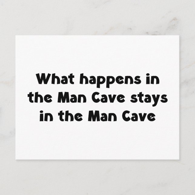 Carte Postale Homme Cave (Devant)