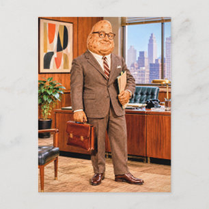 Carte Postale Homme d'affaires en pomme de terre