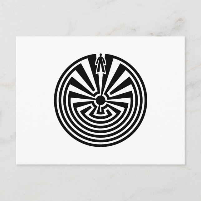 Carte Postale Homme dans le Maze, Amérindiens, Itoi, Papago (Devant)