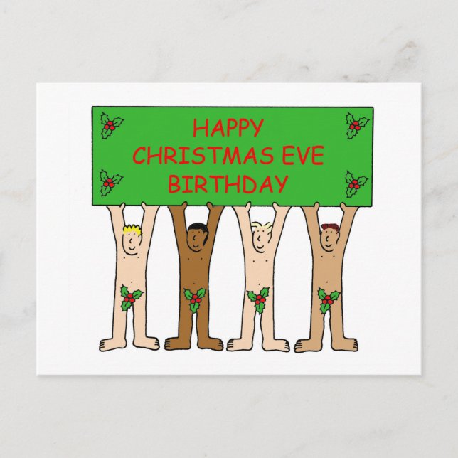 Carte Postale Homme de dessin animé né le 24 décembre (Devant)