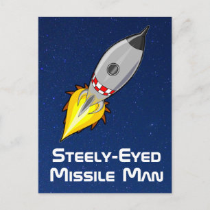 Carte Postale Homme de missile aux yeux d'acier