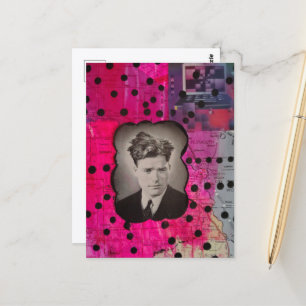 Carte Postale Homme Drôle Avec Un Mauvais Collage De Cheveux