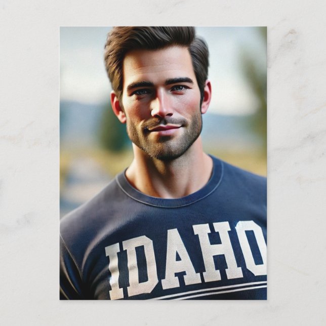 Carte Postale Homme en chemise Idaho (Devant)