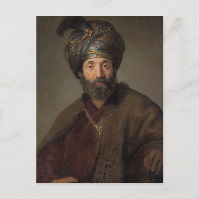 Carte Postale Homme en costume oriental, c.1635 (huile sur toile (Devant)
