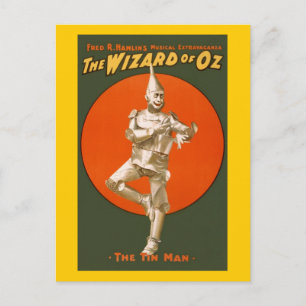 Carte Postale Homme en ferin du Magicien d'Oz - Théâtre Musical