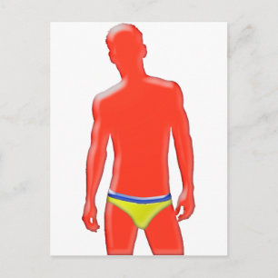 Carte Postale Homme en sous-vêtements