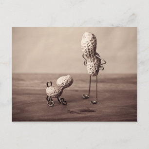 Carte Postale Homme et chien d'arachide