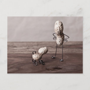 Carte Postale Homme et chien d'arachide