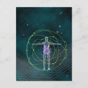 Carte postale Homme et Universe