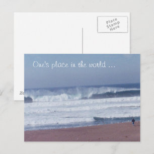 Carte postale - Homme et Vagues