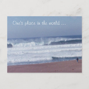 Carte postale - Homme et Vagues