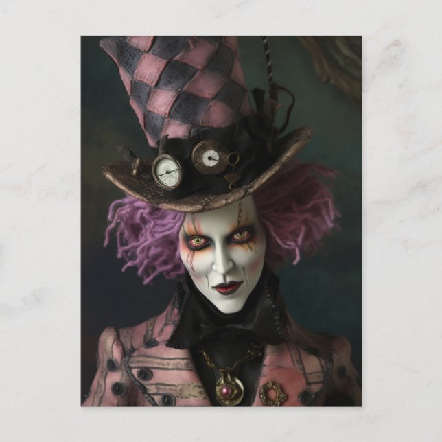 Carte Postale Homme Fantastique Steampunk Fou (Devant)