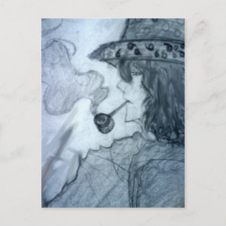 Carte Postale homme fumer pipe manga anime