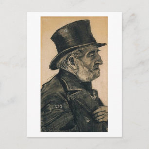 Carte Postale Homme orphelin avec chapeau supérieur, Vincent van