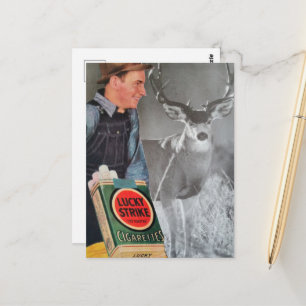 Carte Postale Homme vintage et collage de Buck Lucky