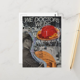 Carte Postale Homme vintage nous médecins dessert flottant colla