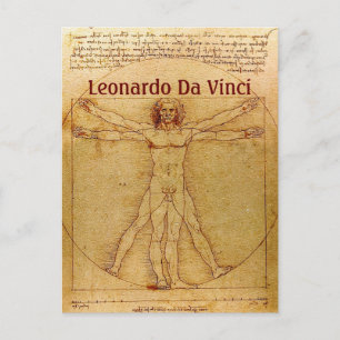 Carte Postale Homme Vitruvien Par Leonardo Da Vinci