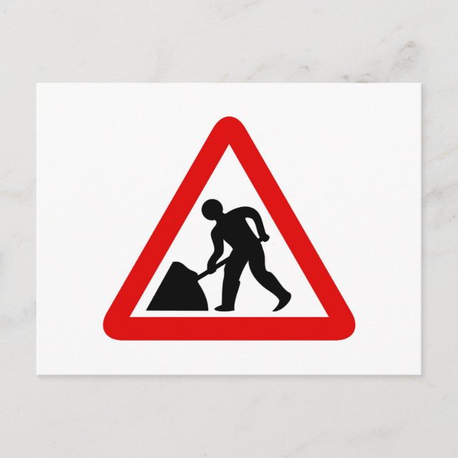 Carte Postale Hommes au travail (Devant)