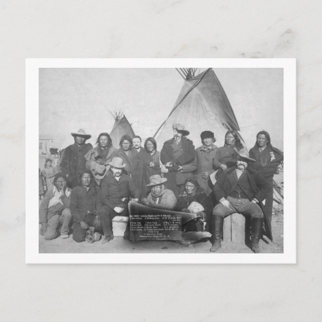 Carte Postale Hommes blancs (y compris Buffalo Bill) et Lakota 2 (Devant)