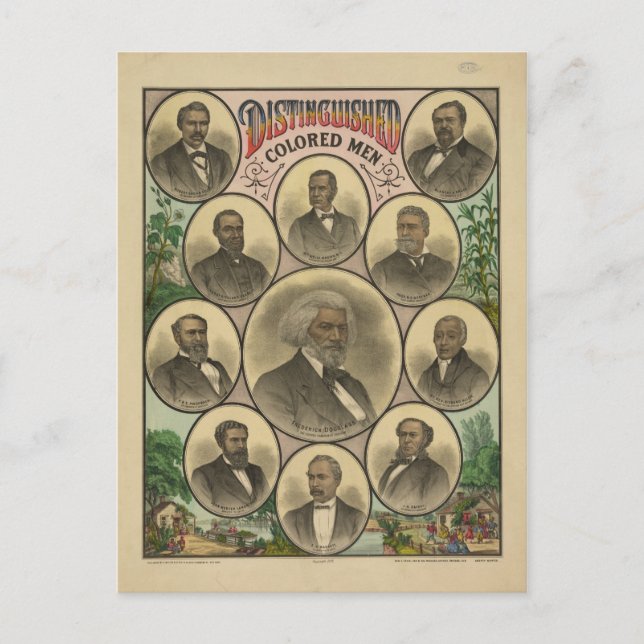 Carte Postale Hommes de couleurs distingués Frederick Douglass (Devant)