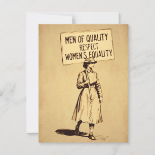 Carte Postale Hommes de qualité Respect de l'égalité des femmes