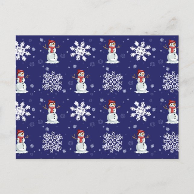 Carte Postale Hommes neigeux (Devant)