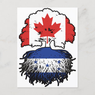 Carte Postale Honduras Le drapeau hondurien canadien des racines