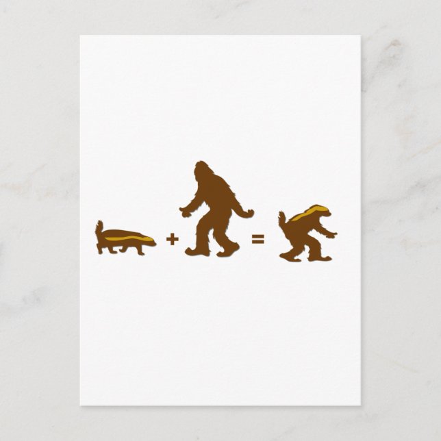 Carte Postale Honey Badger Sasquatch Hybrid (Devant)