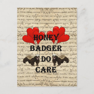 Carte Postale Honey badger s'occupe