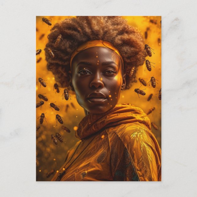Carte Postale Honey Bee Goddess Woman (Devant)