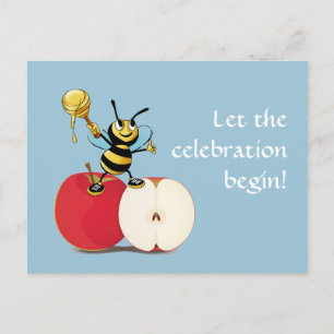 Carte Postale Honeybee Apple Rosh HaShana