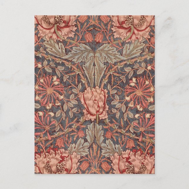 Carte Postale Honeysuckle, modèle floral de William Morris (Devant)