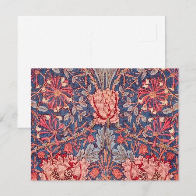 Carte Postale Honeysuckle, Wallpaper de William Morris (Devant / Derrière)