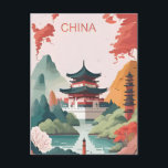 Carte Postale Hong Kong China Travel Art Vintage Yunnan<br><div class="desc">vintage,  rétro,  voyage,  moderne,  aquarelle,  classique,  Hong Kong,  Chine,  chinois,  Yunnan, </div>