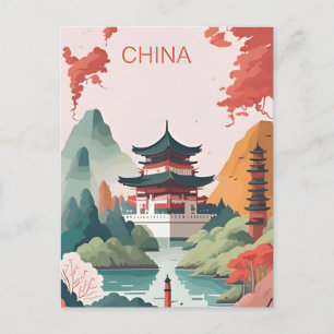 Carte Postale Hong Kong China Travel Art Vintage Yunnan