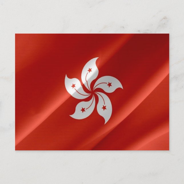 Carte Postale Hong Kong - Drapeau (Devant)