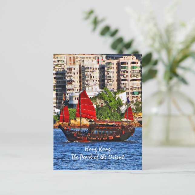 Carte Postale Hong Kong Sampan La perle de l'Orient (Debout devant)