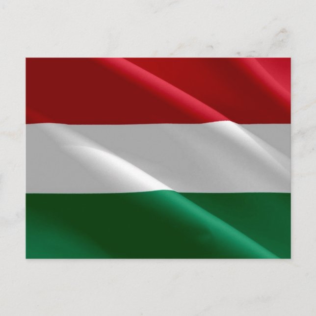 Carte Postale Hongrie - drapeau hongrois - (Devant)