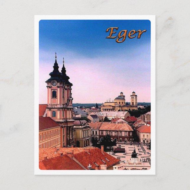 Carte Postale Hongrie - Eger - Belvarosa (Devant)