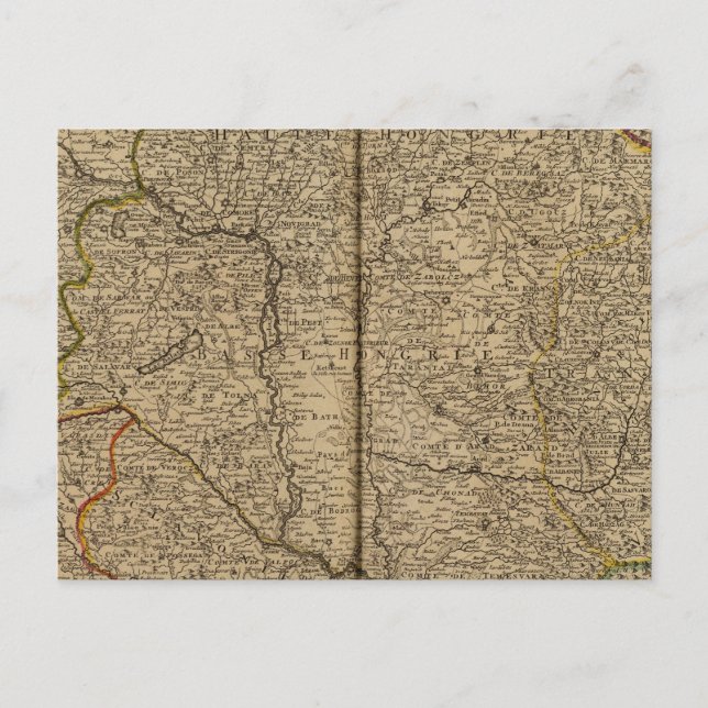 Carte Postale Hongrie et Roumanie (Devant)