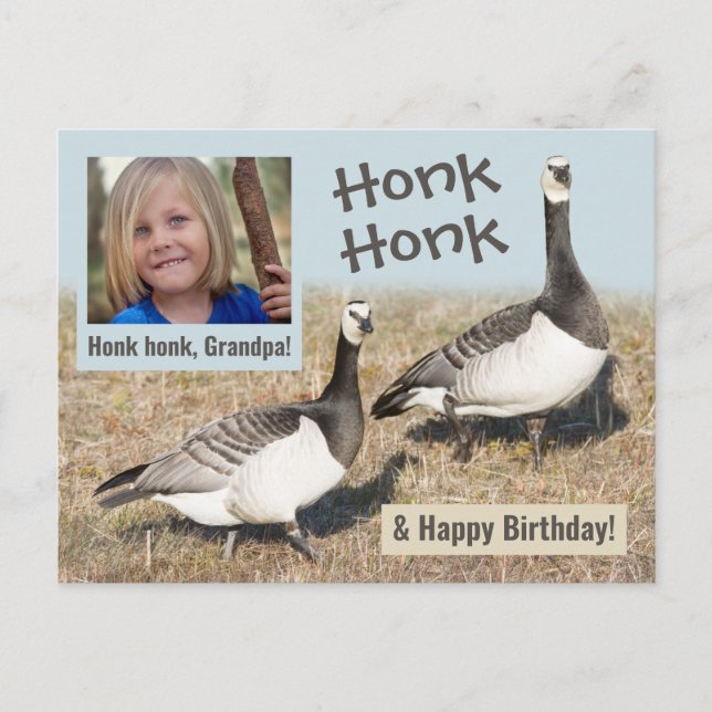 Carte Postale Honk klaxk + anniversaire de grand-père CC0317 (Devant)