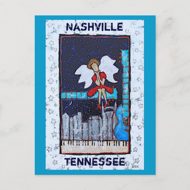 Carte Postale Honky Tonk Angel postcard (Nashville, TN) (Devant)