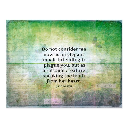 Carte Postale Honnetete De Fierte Et De Prejudice De Citation De Zazzle Fr