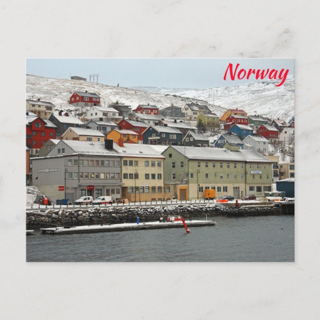 Carte Postale Honningsvåg, Norvège (Devant)