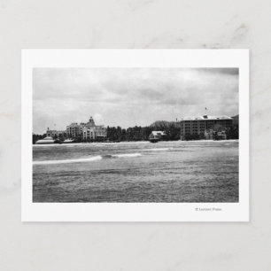 Carte Postale Honolulu, HA - Vue de Moana & Royal Hawaiian