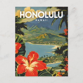 Carte Postale Honolulu Nostalgic